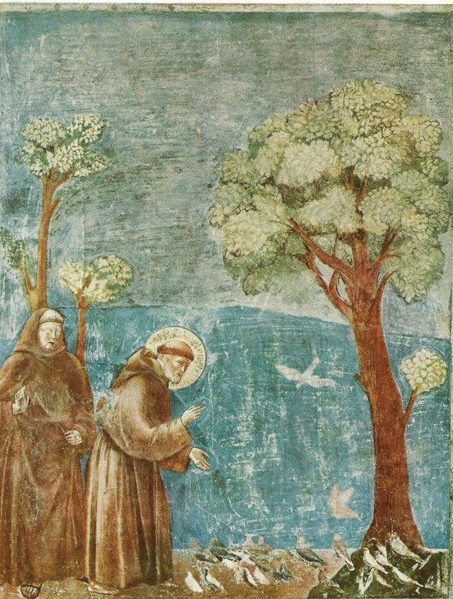 Giotoo di Bondone ca 1266-1337: St.-Franciscus met de vogels